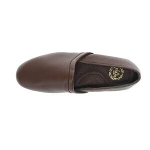 NWOT L.B. Evans Aristocrat Opera Slip On Slippers Brown Leather Size 12 Men’s